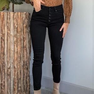 High waisted black jeans